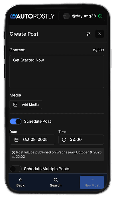 MyAutoPostly Mobile App